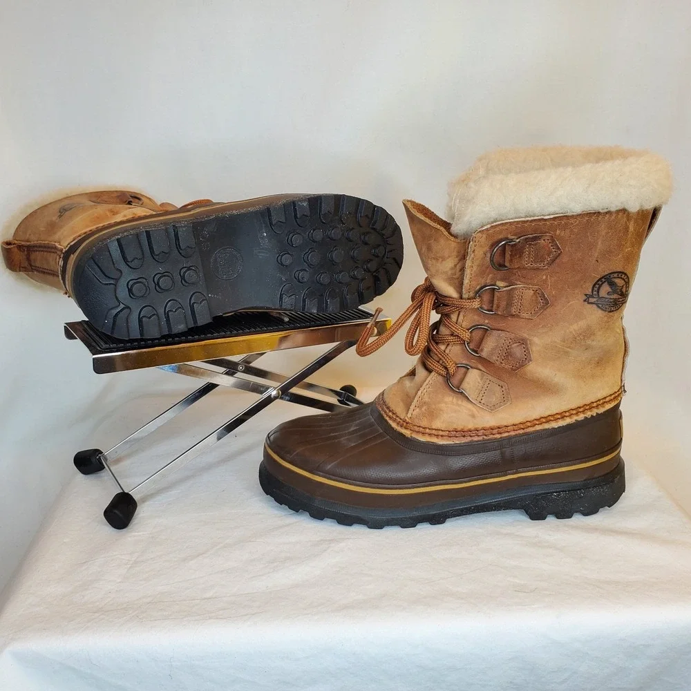 Vintage 80s/90s Kaufman Sorel Eddie Bauer Caribou Boots Women's 7 Made in Canada